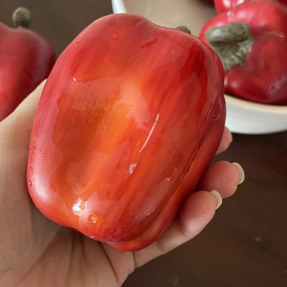 Vtg Artificial Faux Fake Vegetables Peppers‎ Realistic Peppers Home Staging Prop